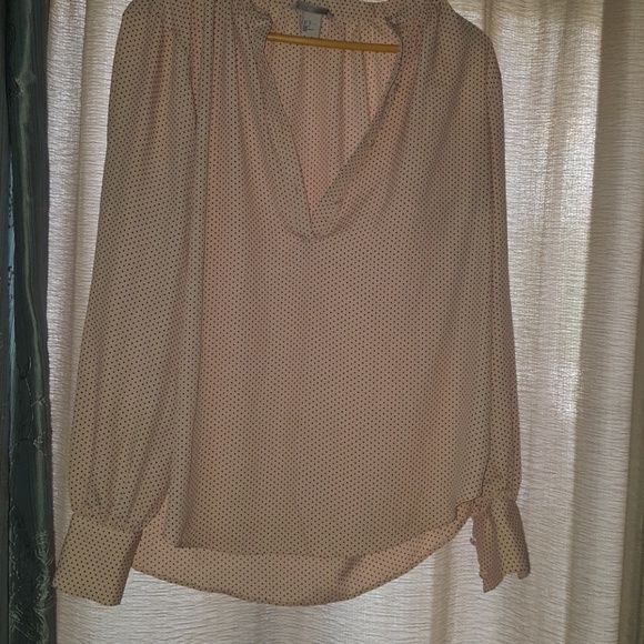 Blush pink polka dot blouse - Picture 1 of 3